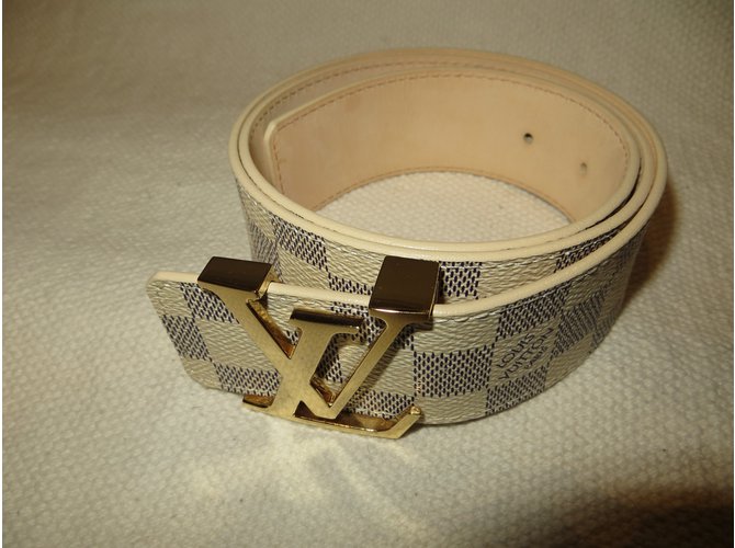 Louis Vuitton LV INITIALS DAMIER AZUR GURT M9609 Aus weiß Marineblau - Ansicht 5