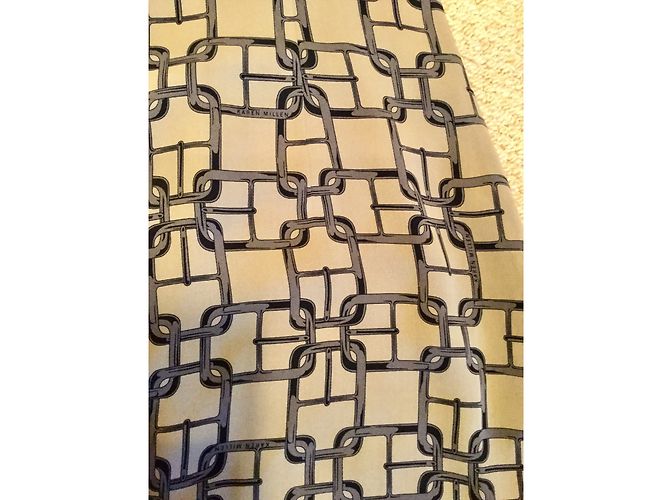 Karen Millen Seidenkleid Schwarz Khaki - Ansicht 4