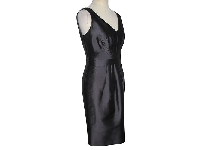 Hobbs Kleid aus Wollseide Silber Grau - Ansicht 2