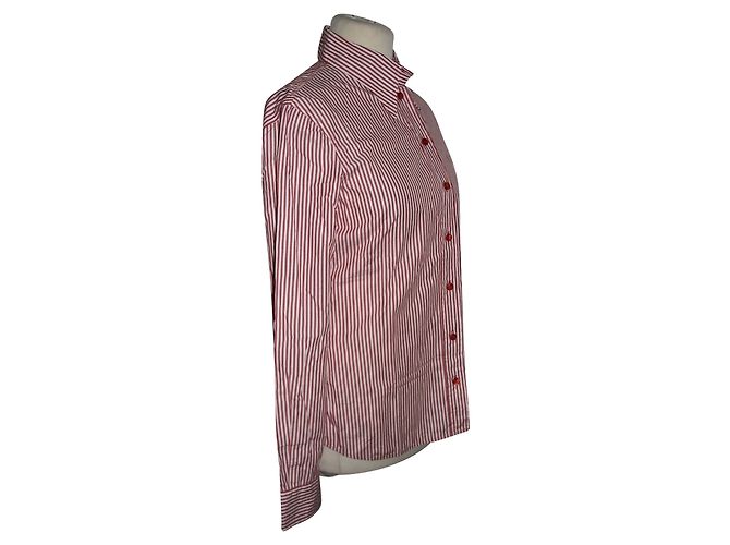 Camicetta a righe Alberta Ferretti in cotone rossa e bianca Bianco Rosso - vista 2