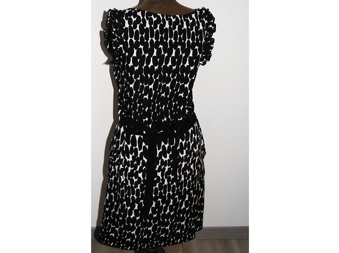 Gerard Darel Kleid mit schwarz weißem Muster - Ansicht 4