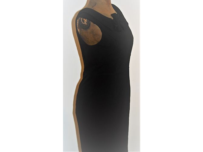 Calvin Klein Kleid in Schwarz aus Polyester - Ansicht 4