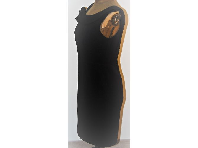 Calvin Klein Kleid in Schwarz aus Polyester - Ansicht 5