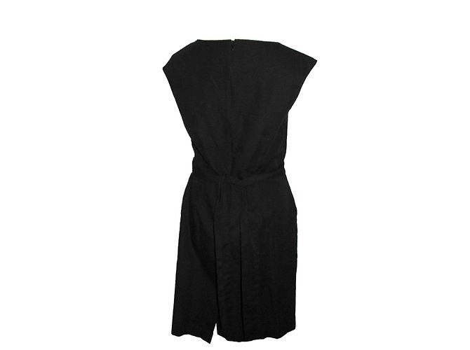 Autre Marque Gesticktes schwarzes Kleid - Ansicht 2