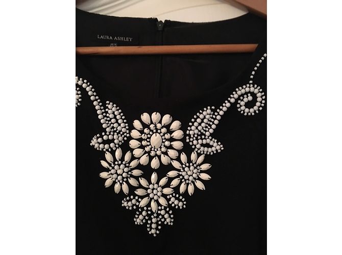 Autre Marque Gesticktes schwarzes Kleid - Ansicht 8