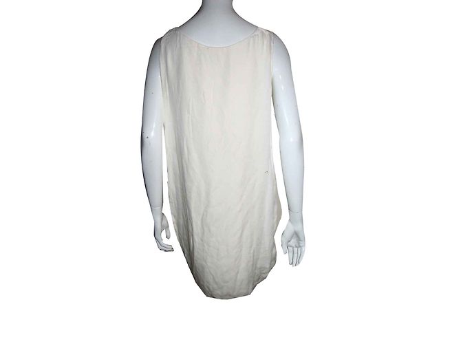 Halston Heritage Seidenkleid Creme - Ansicht 2