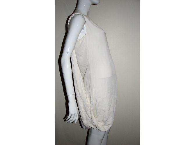 Halston Heritage Seidenkleid Creme - Ansicht 3