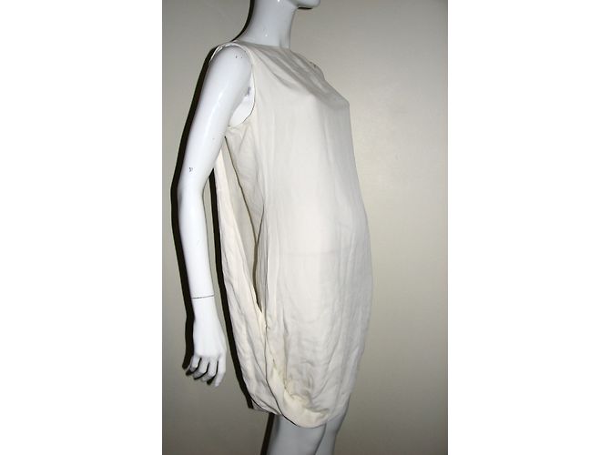 Halston Heritage Seidenkleid Creme - Ansicht 4
