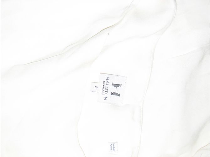 Halston Heritage Seidenkleid Creme - Ansicht 6