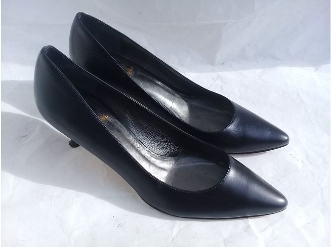 Décolleté Trussardi in pelle nera 38 Nero - vista 3