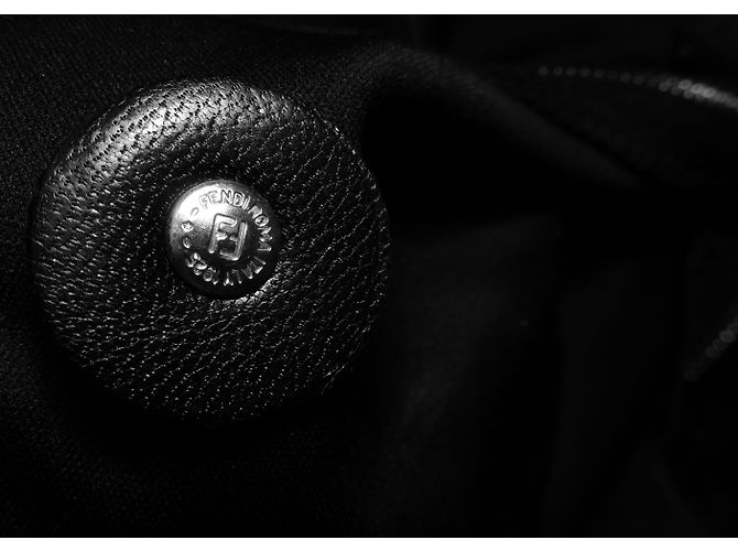 Fendi Borsa a tracolla classica in nylon e pelle baguette - vista 5