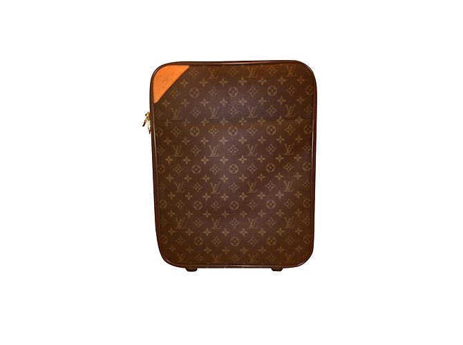 Borsa da viaggio Louis Vuitton in pelle marrone scuro - vista 2
