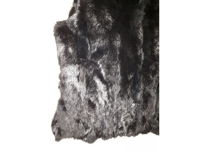 Autre Marque Chaqueta sin mangas de piel de conejo Carla Negra Negro - vista 7