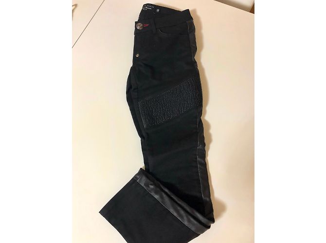 Jeans slim Philipp Plein neri in cotone Nero - vista 3