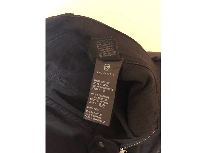 Jeans slim Philipp Plein neri in cotone Nero - vista 4