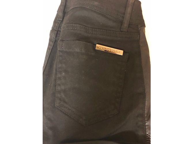 Jeans slim Philipp Plein neri in cotone Nero - vista 5