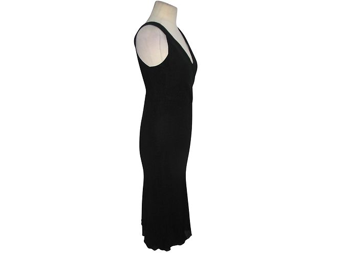 Hobbs Seidenkleid Schwarz mit grauen Punkten - Ansicht 2