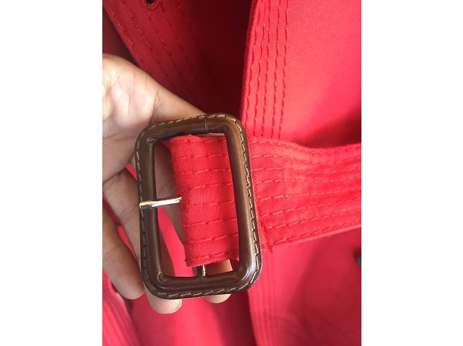 Gabardina roja de algodón Bcbg Max Azria - vista 4