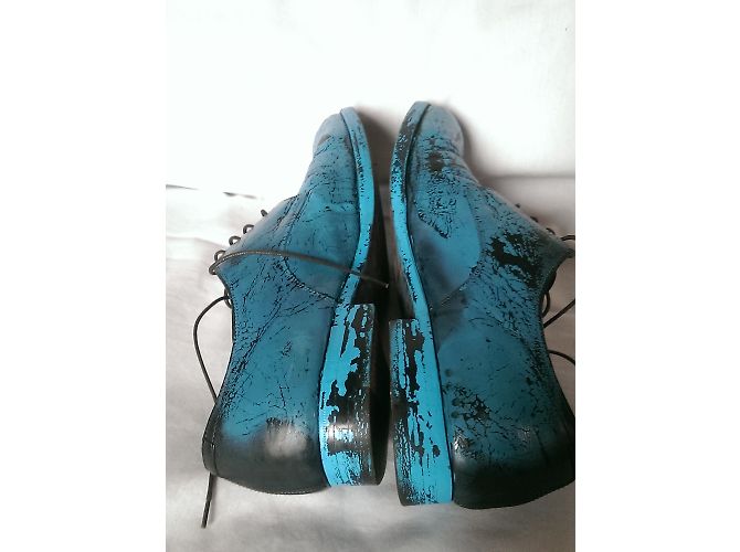 Fratelli Rosseti Scarpe stringate in pelle blu Nero - vista 4