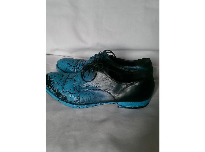 Fratelli Rosseti Scarpe stringate in pelle blu Nero - vista 5