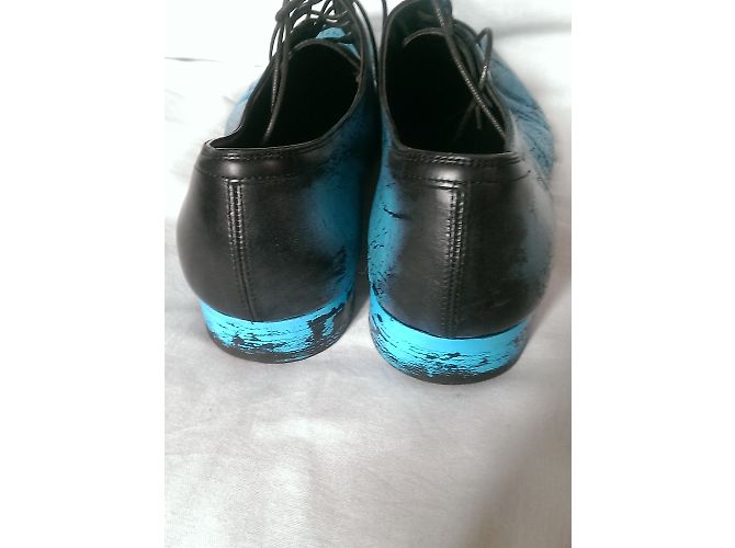 Fratelli Rosseti Scarpe stringate in pelle blu Nero - vista 6