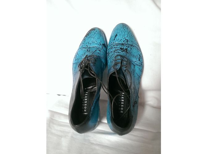 Fratelli Rosseti Scarpe stringate in pelle blu Nero - vista 8