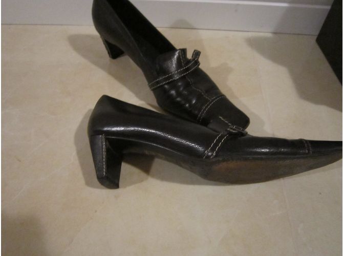 Mocassini Céline T 37.5 C in pelle nera Nero - vista 3