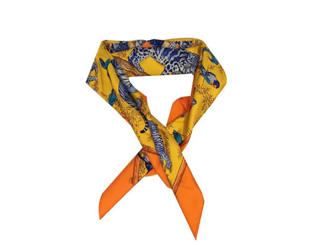 Hermès Tendresse Féline Blu Arancione Giallo - vista 2
