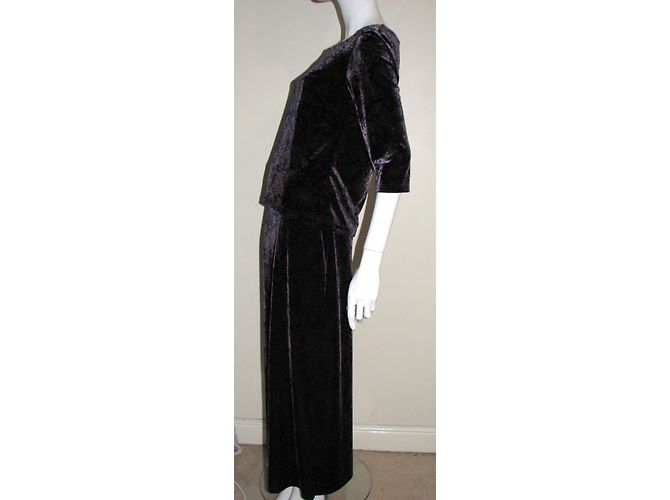 Autre Marque Laura Ashley 2-teiliges Samtkleid lila - Ansicht 5