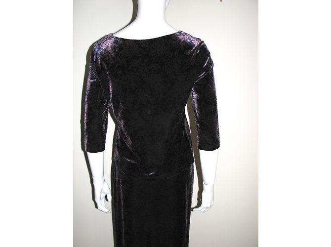 Autre Marque Laura Ashley 2-teiliges Samtkleid lila - Ansicht 6