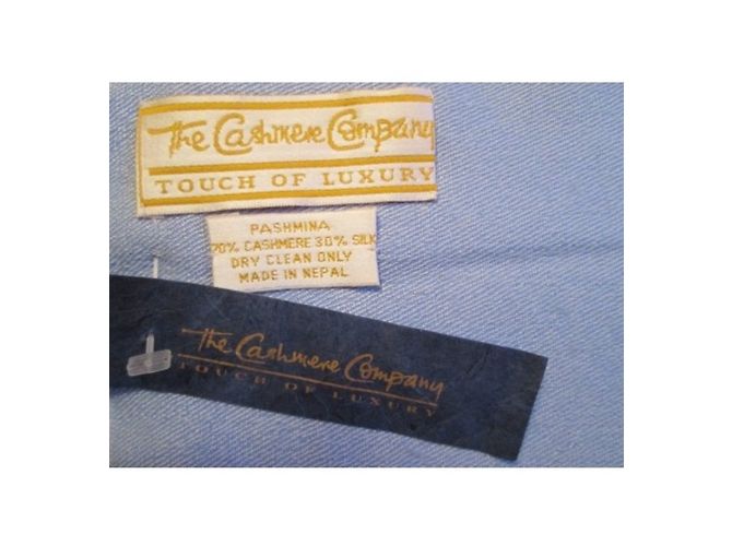 Autre Marque Sciarpa The Cashmere Company in seta e cashmere azzurro Blu chiaro - vista 3