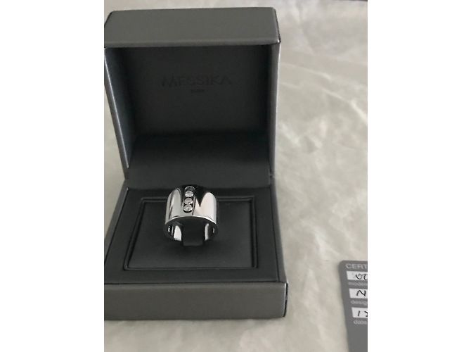 Messika Anillo de oro blanco grande - vista 6