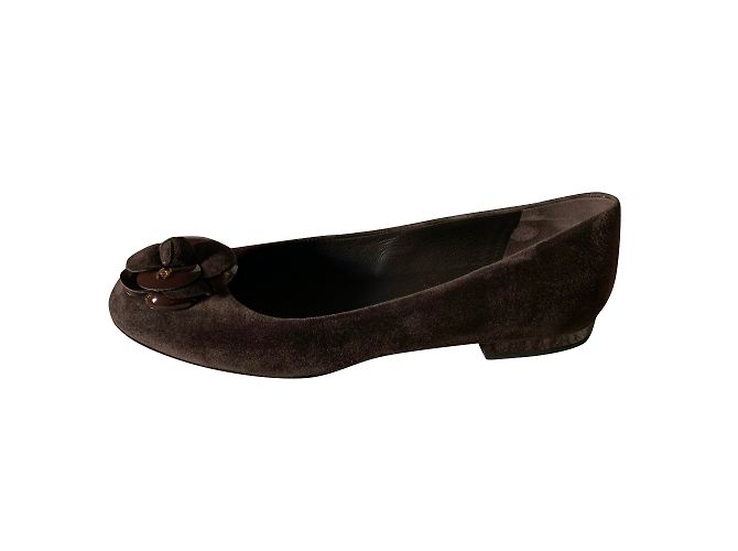 Chanel Ballerine Marrone scuro - vista 2