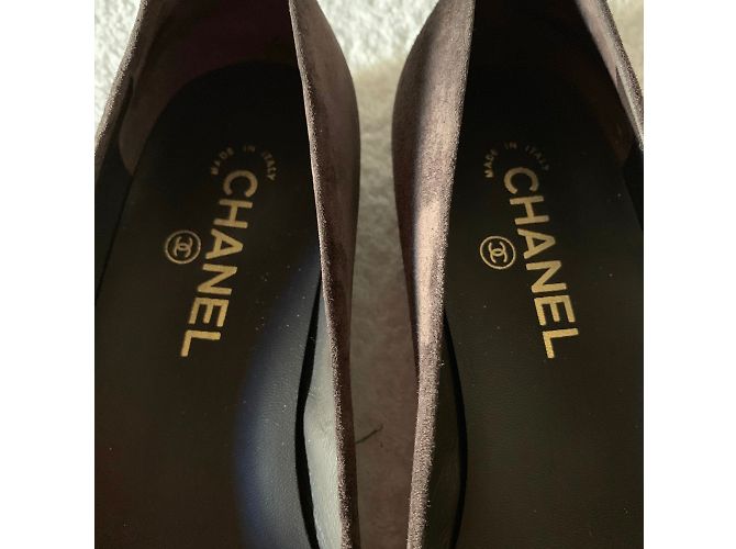 Chanel Ballerine Marrone scuro - vista 3