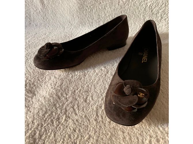 Chanel Ballerine Marrone scuro - vista 7