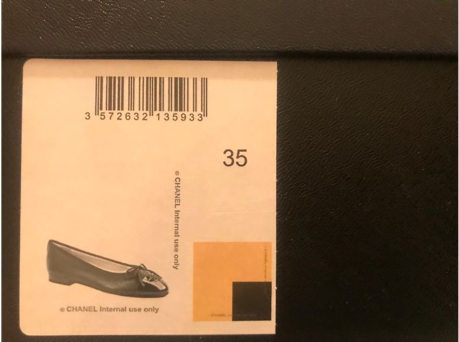 Chanel Ballerina Bicolore Nero Beige - vista 4