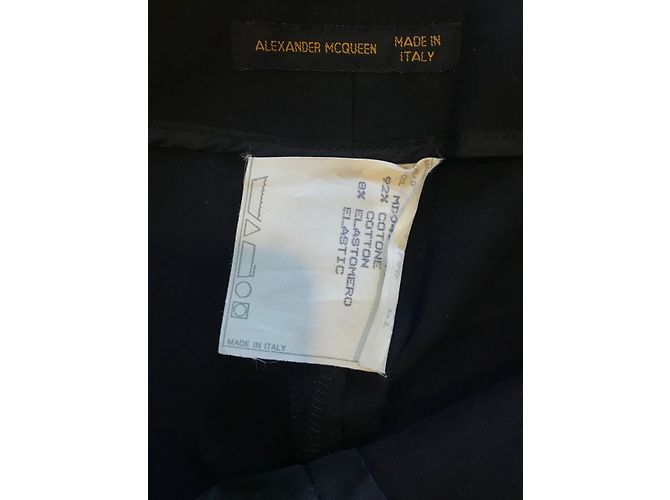 Alexander Mcqueen Leder, Schwarze, kurze Hose - Ansicht 4