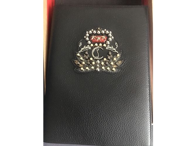 Christian Louboutin Studded Leather Notebook Black - view 2