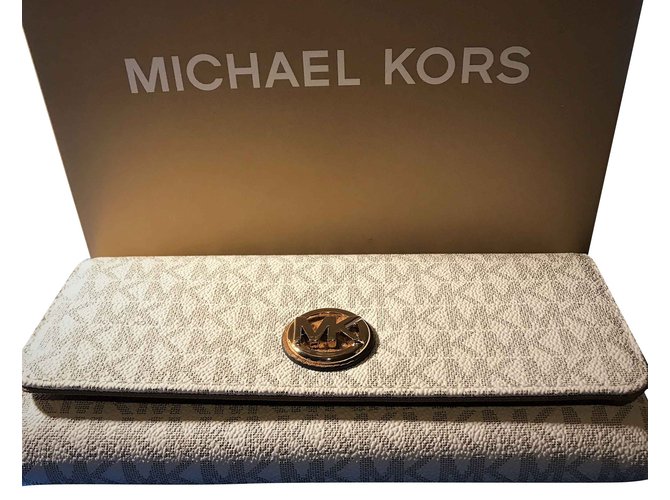 Portefeuilles Michael Kors Portefeuille Simili cuir Blanc ...