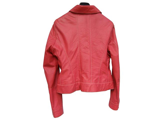 Autre Marque Koan Sign Lederjacke in Rot - Ansicht 2