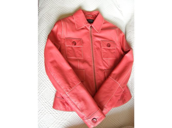 Autre Marque Koan Sign Lederjacke in Rot - Ansicht 4