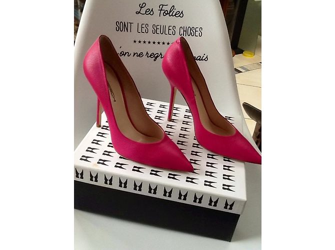 Autre Marque Fuchsia Leder Pumps Absatz 11cm Fuschia - Ansicht 3