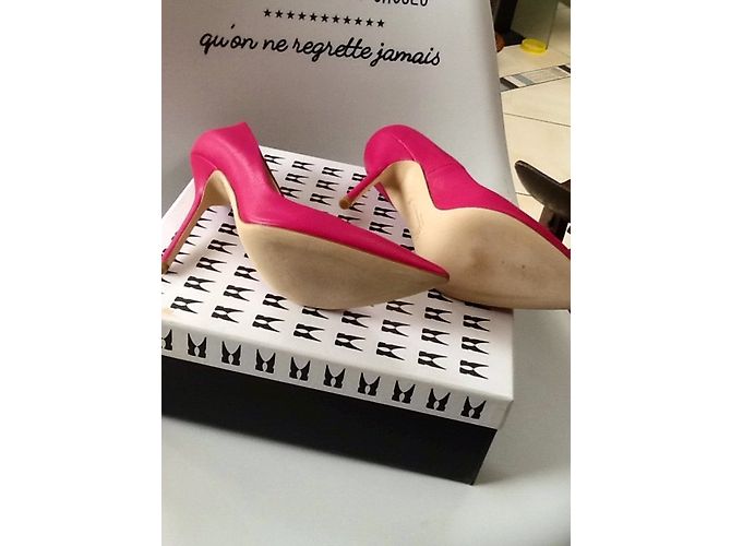 Autre Marque Fuchsia Leder Pumps Absatz 11cm Fuschia - Ansicht 4