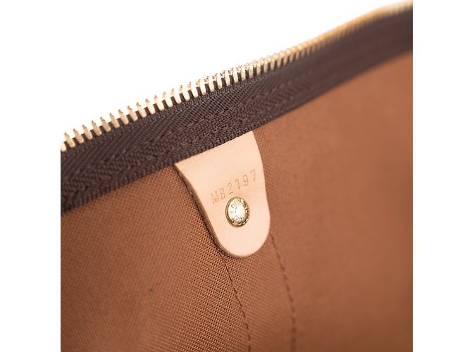 Louis Vuitton Keepall 45 in pelle marrone - vista 6