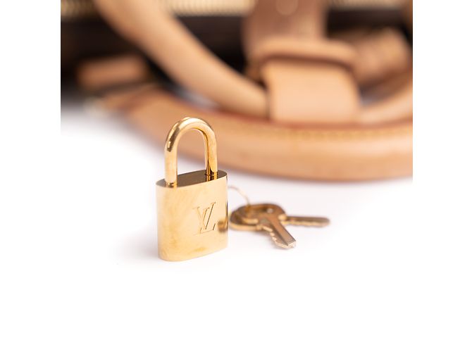 Louis Vuitton Keepall 45 in pelle marrone - vista 7