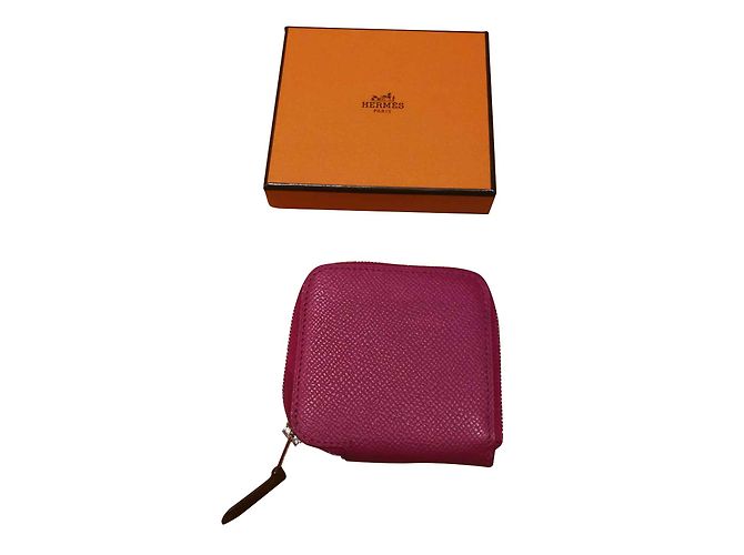 Hermès billetera de seda en. Púrpura - vista 2