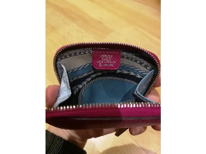 Hermès billetera de seda en. Púrpura - vista 4