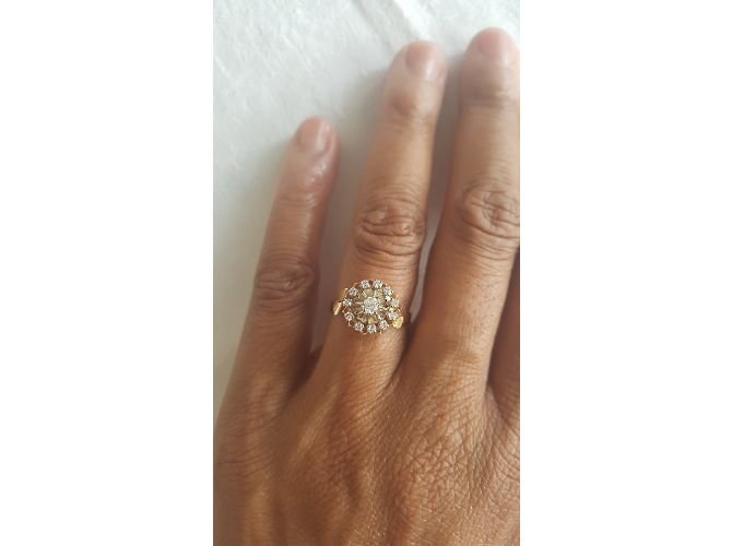 Autre Marque anello alato in oro giallo e bianco 18 carati e diamanti - vista 8