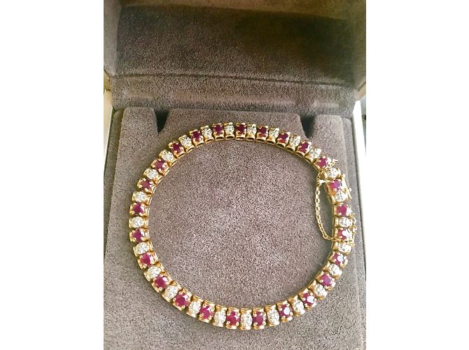 Autre Marque Bracciale in oro con rubini e diamanti D'oro - vista 3