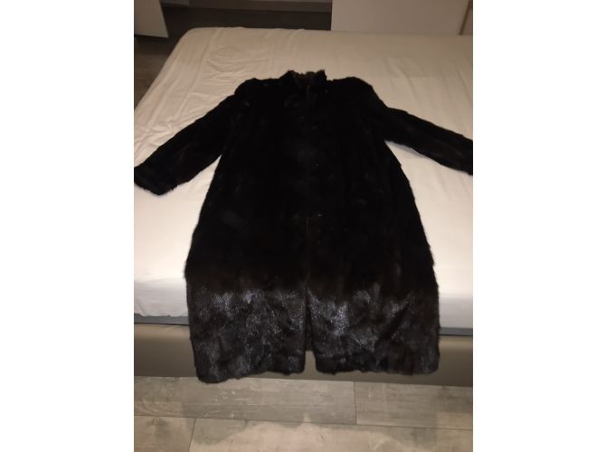 Autre Marque Abrigo de piel de visón marrón oscuro - vista 3